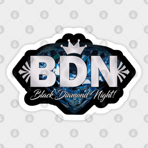 Black Diamond Night Logo Sticker by G-Art Swiss